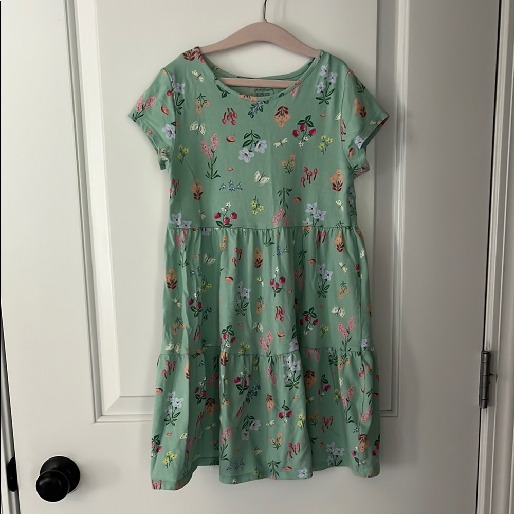 Jumping Beans all day play green floral dress